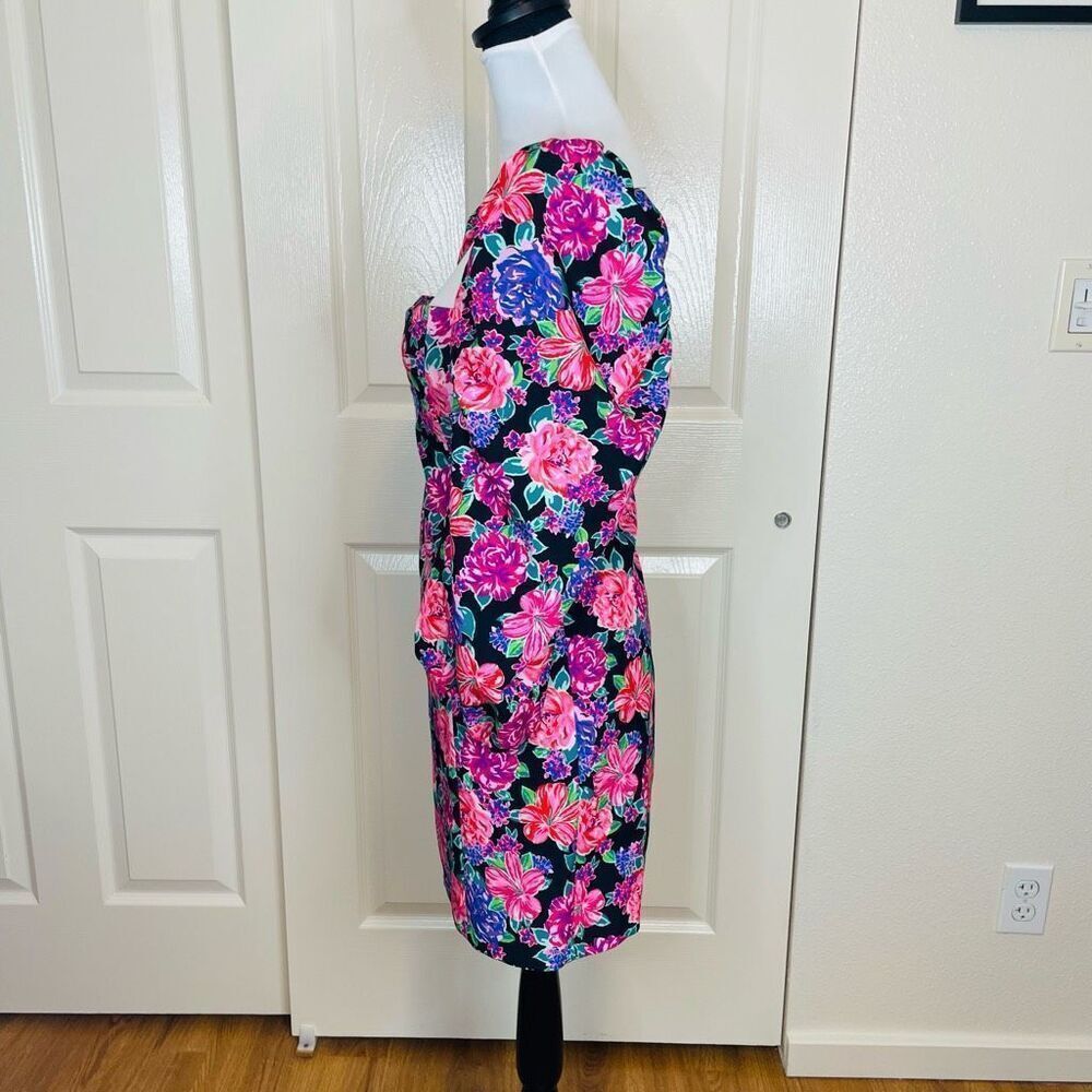 Zara Puff Sleeve Long Sleeve Floral Mini Dress Size Small - Picture 3 of 11